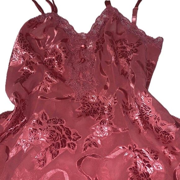 Victoria's Secret Women Satin Teddy Bodysuit Purple Vintage Small - Picture 4 of 5